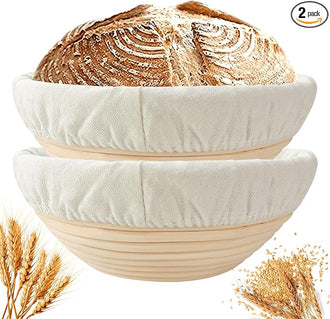 Set of 2 9 Inch Round Proofing Bowls
