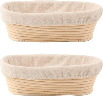 Set of 2 10 inch Oval Proofing Bowls