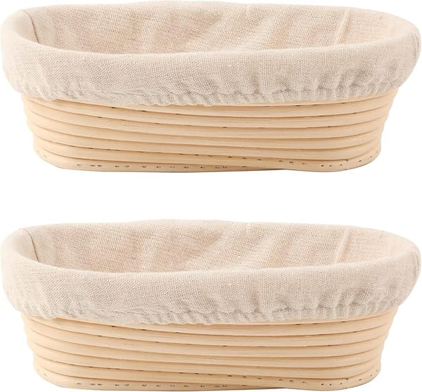 Set of 2 10 inch Oval Proofing Bowls