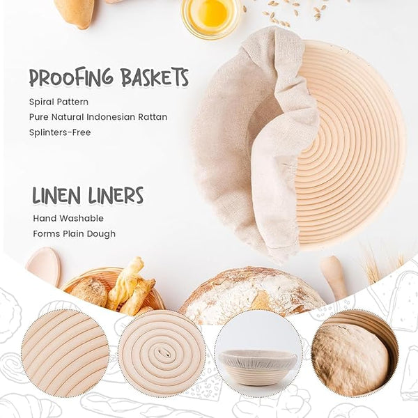 Set of 2 8.5 inch Proofing Bowls