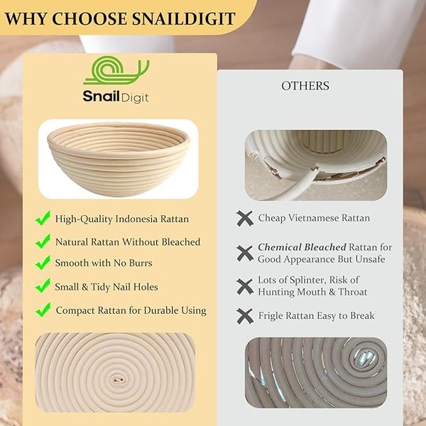 Set of 2 9 Inch Round Proofing Bowls