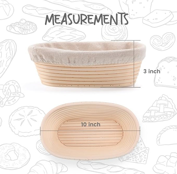 Set of 2 10 inch Oval Proofing Bowls