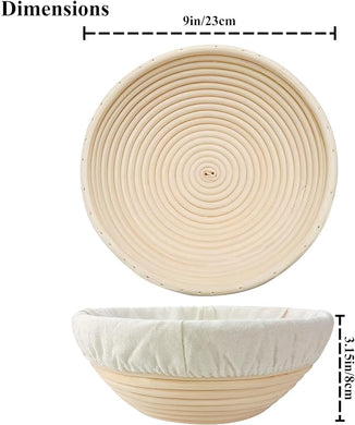Set of 2 9 Inch Round Proofing Bowls